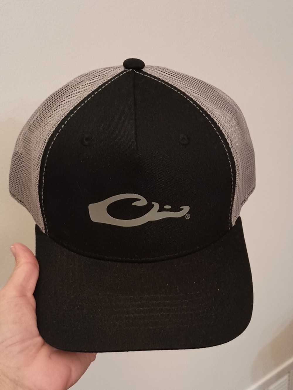 Drake Black Front with Gray Mesh Trucker Hat